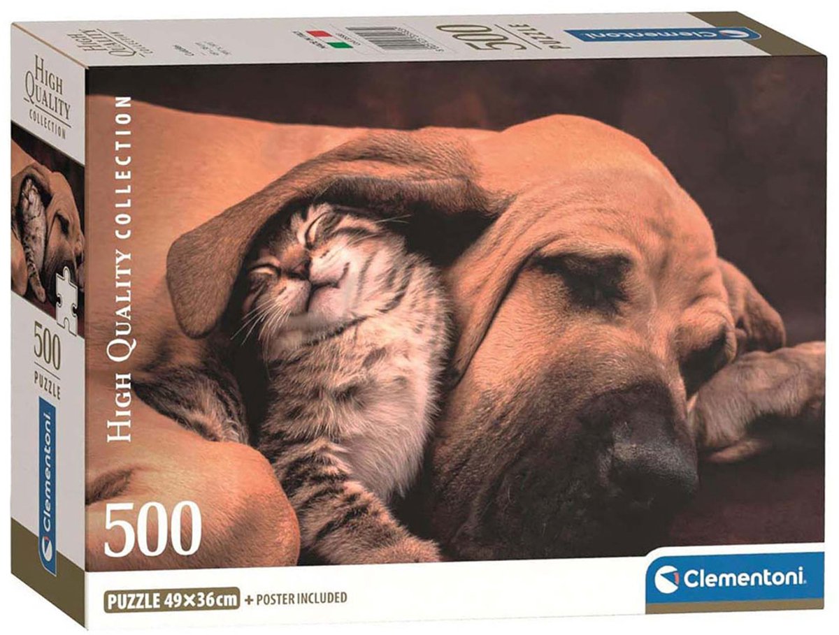 Clementoni jigsaw puzzle dog and cat, 500 pcs.-0