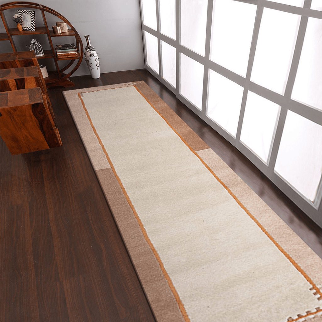 Rugsotic Carpets Hand Knotted Tibbati Wool Runner Area Rug Contemporary-1