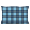 Plaid Blue Dog Bed-0