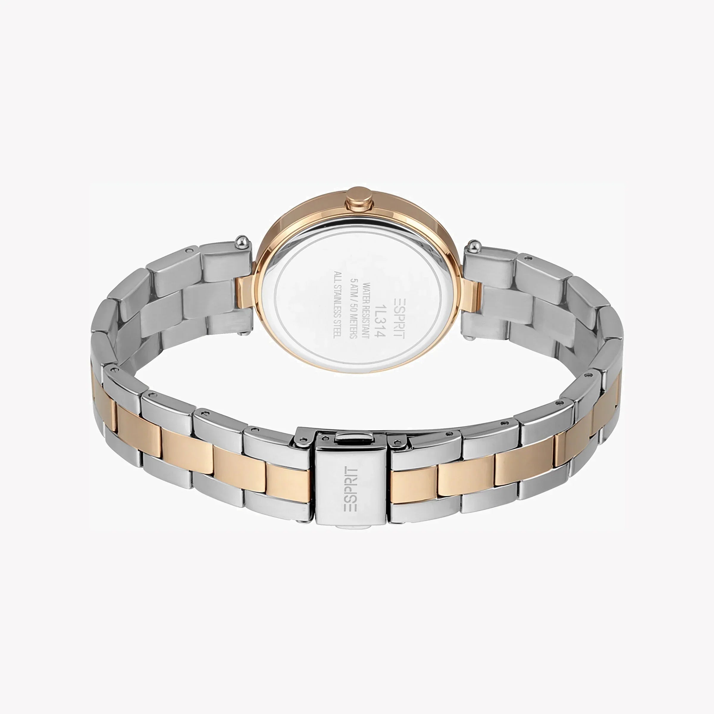 Esprit Women's Silver & Rose Gold Watch, Silver Dial | Es1l183m0085