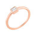 14K Rose Gold Plated .925 Sterling Silver 1/20 cttw Miracle Set Diamond Promise Ring (J-K Color, I1-I2 Clarity)