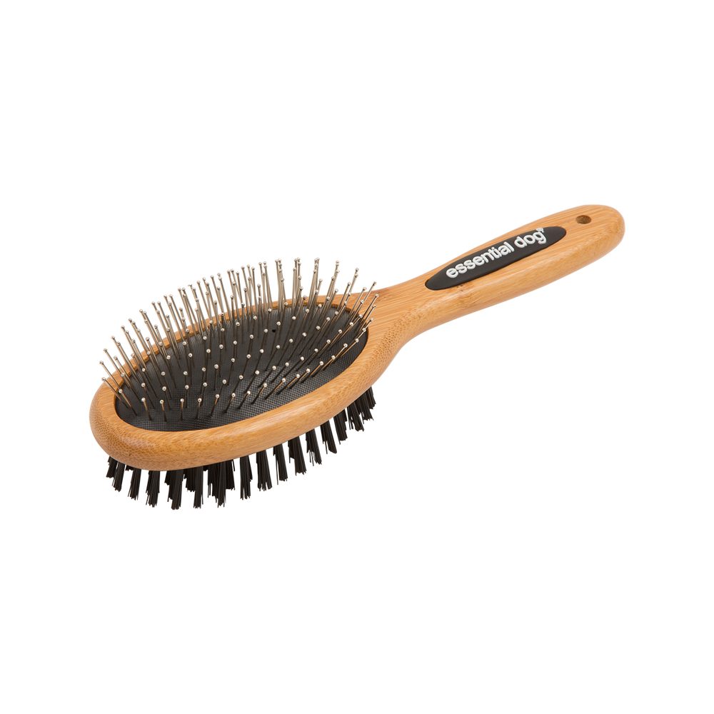 natural bamboo two sided brush for dogs and cats
