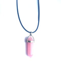 Crystal Pointed Pendant Necklace - Pink Jade
