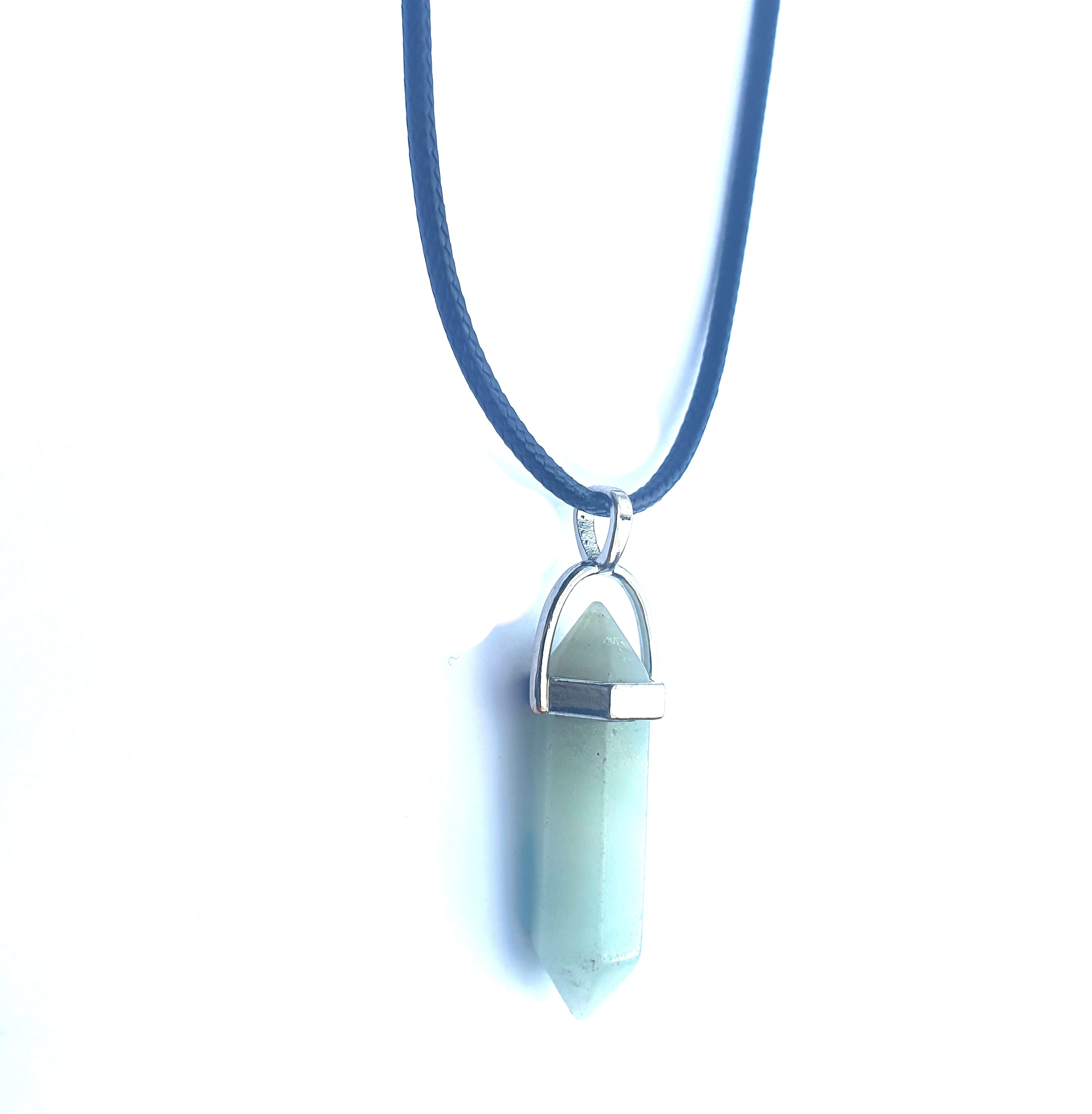 Crystal Pointed Pendant Necklace - Amazonite-1