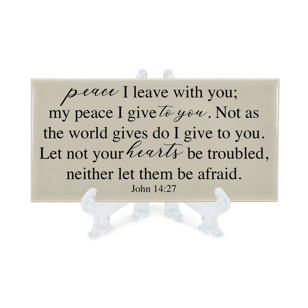 Peace I Leave Tabletop Tile - John 14:27