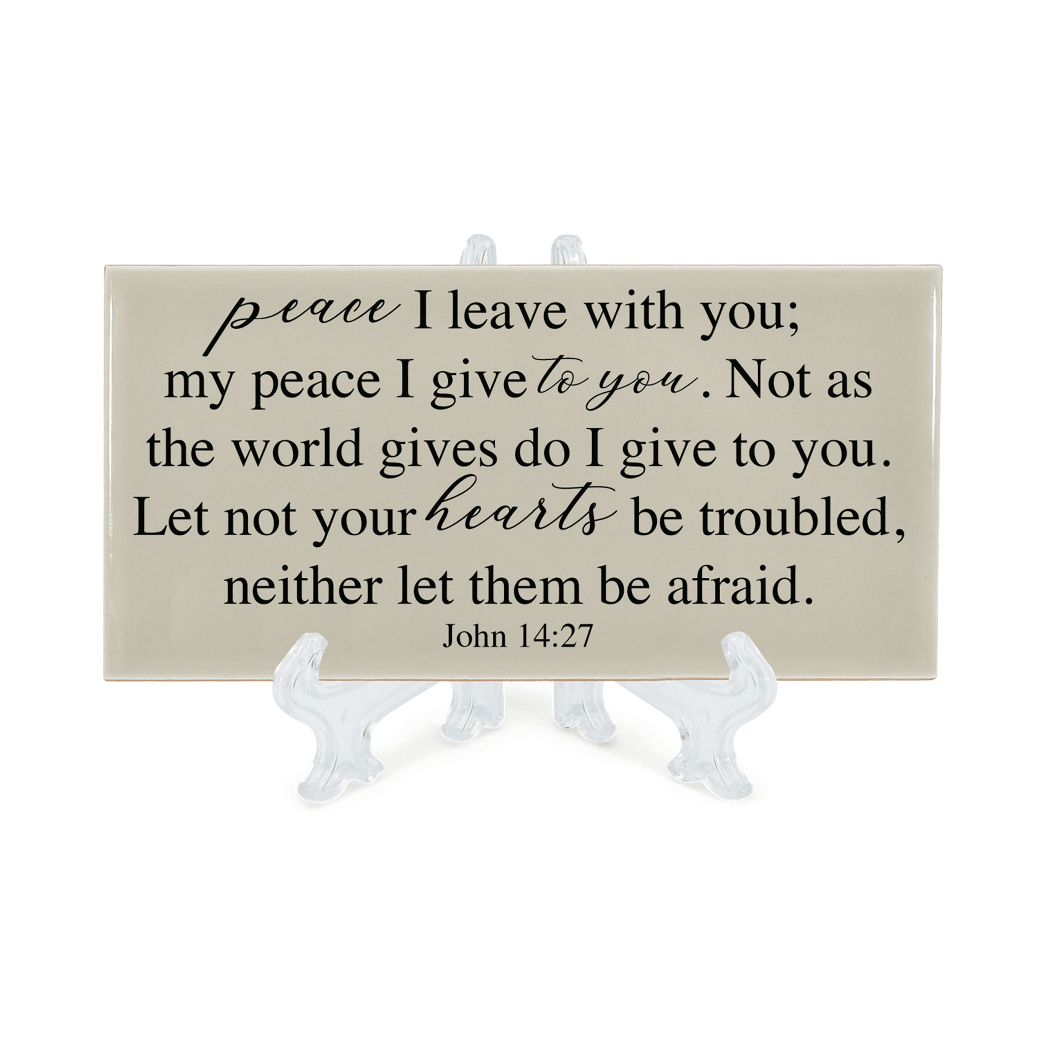 Peace I Leave Tabletop Tile - John 14:27