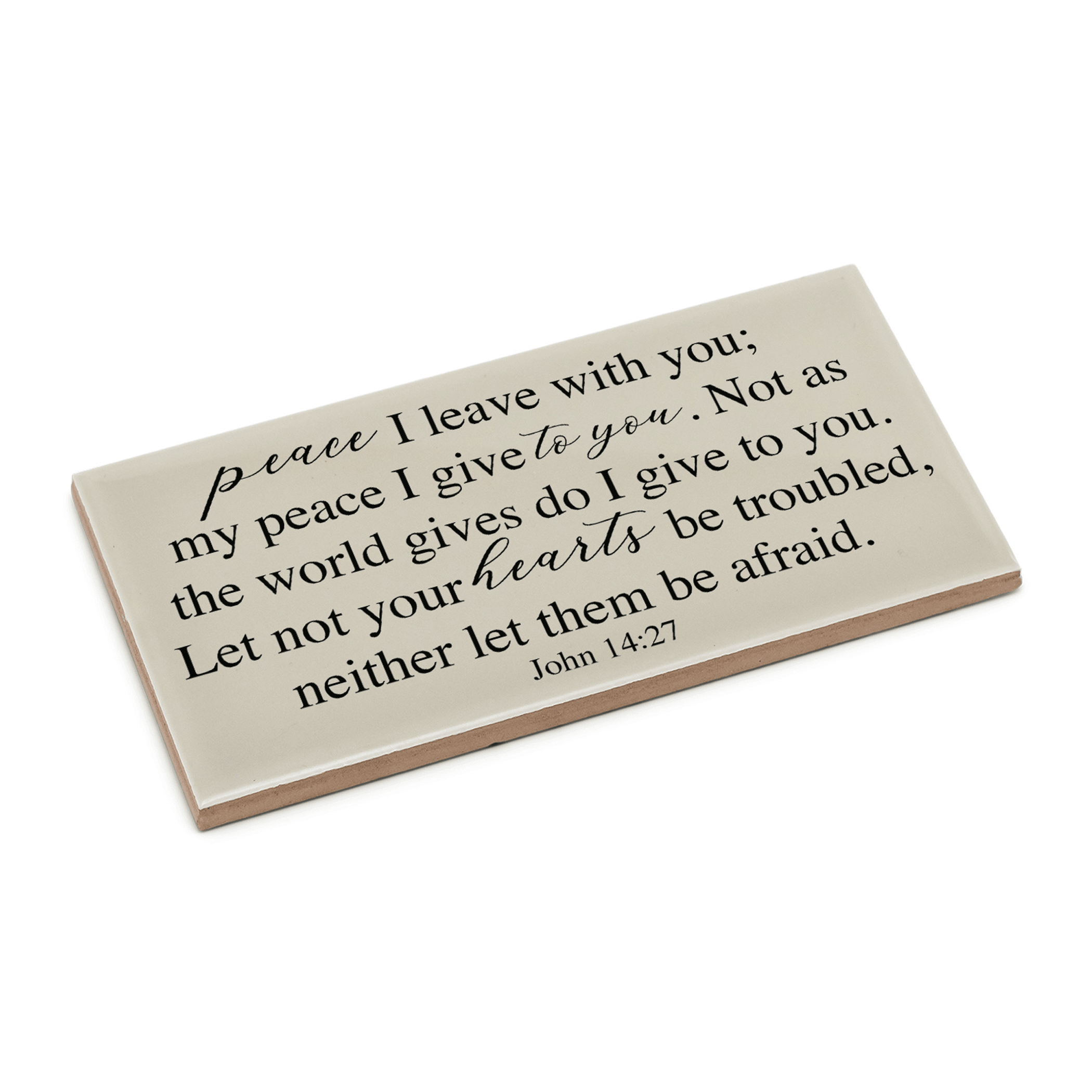Peace I Leave Tabletop Tile - John 14:27