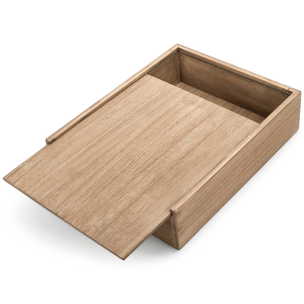 Elegant Memory Box With Floral Artwork And Sliding Lid