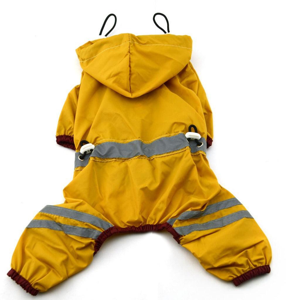 Waterproof Reflective Hoodie Dog Cat Raincoat - Keep Your Pet Dry And Stylish!