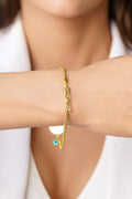 22ct Gold Coin and 14ct Gold Rope Bracelet