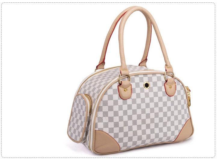 Luxury Leather Pet Travel Tote: Stylish And Practical Dog And Cat Carrier-1