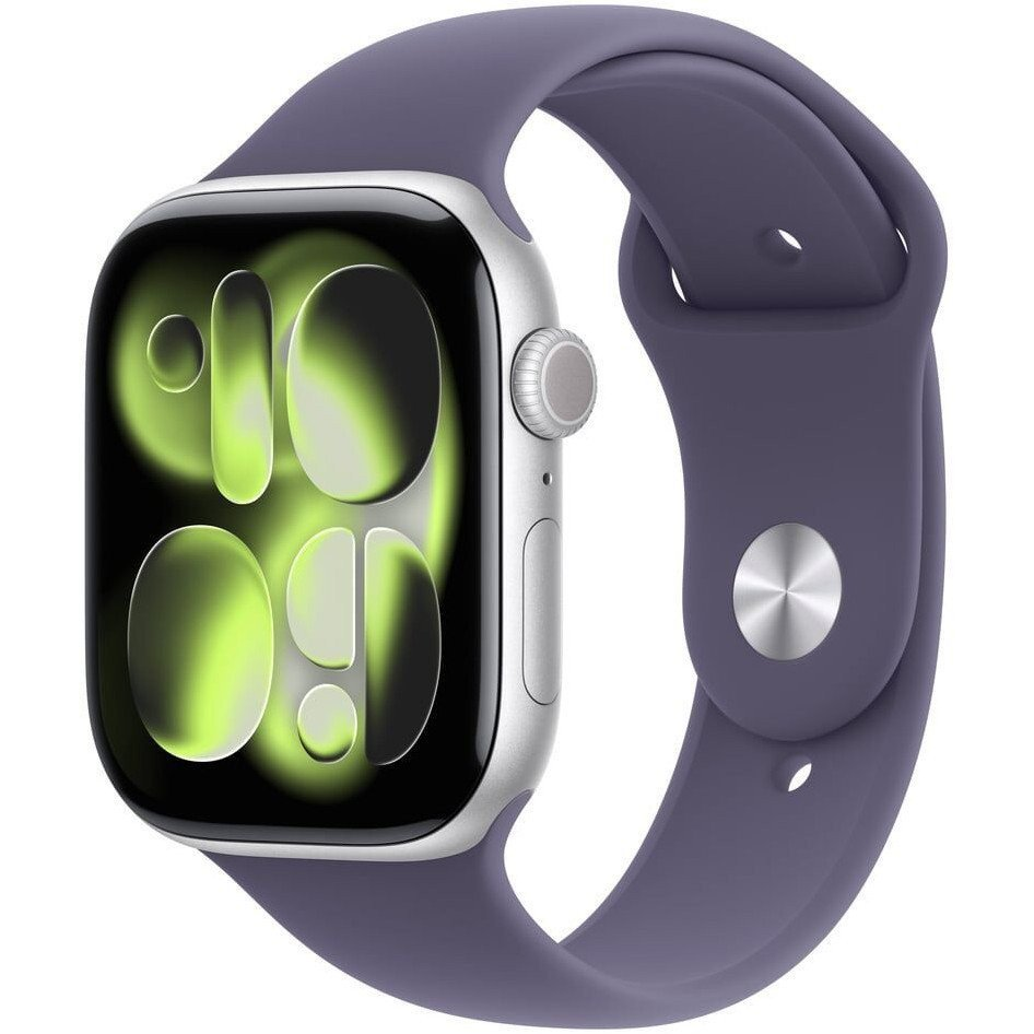 Apple Watch Series 11 с GPS и мобилна връзка, 42 мм, сребрист алуминий (MF8J4ZR/A)-0