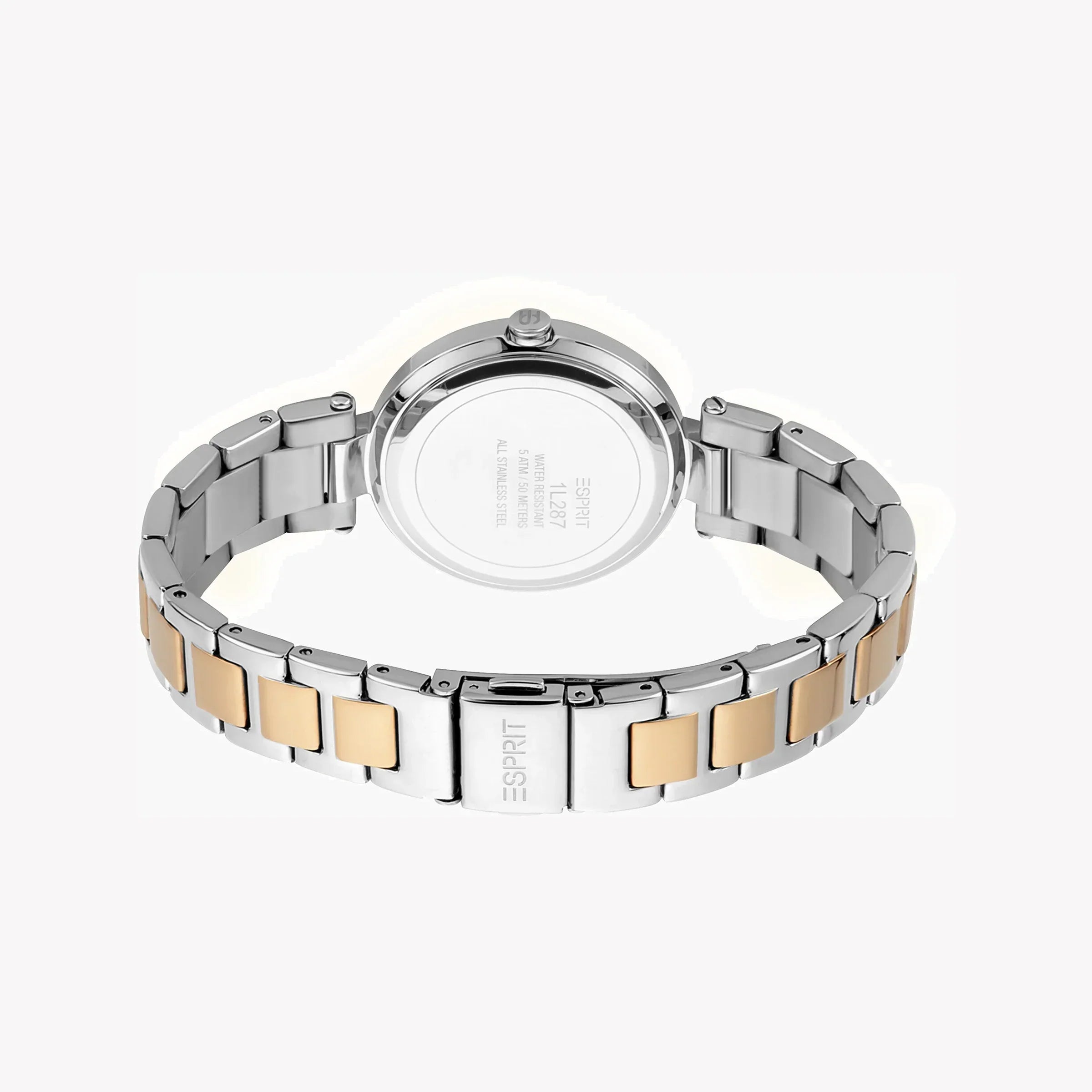 Esprit Women's Silver & Rose Gold Watch, Silver Dial | Es1l081m0015