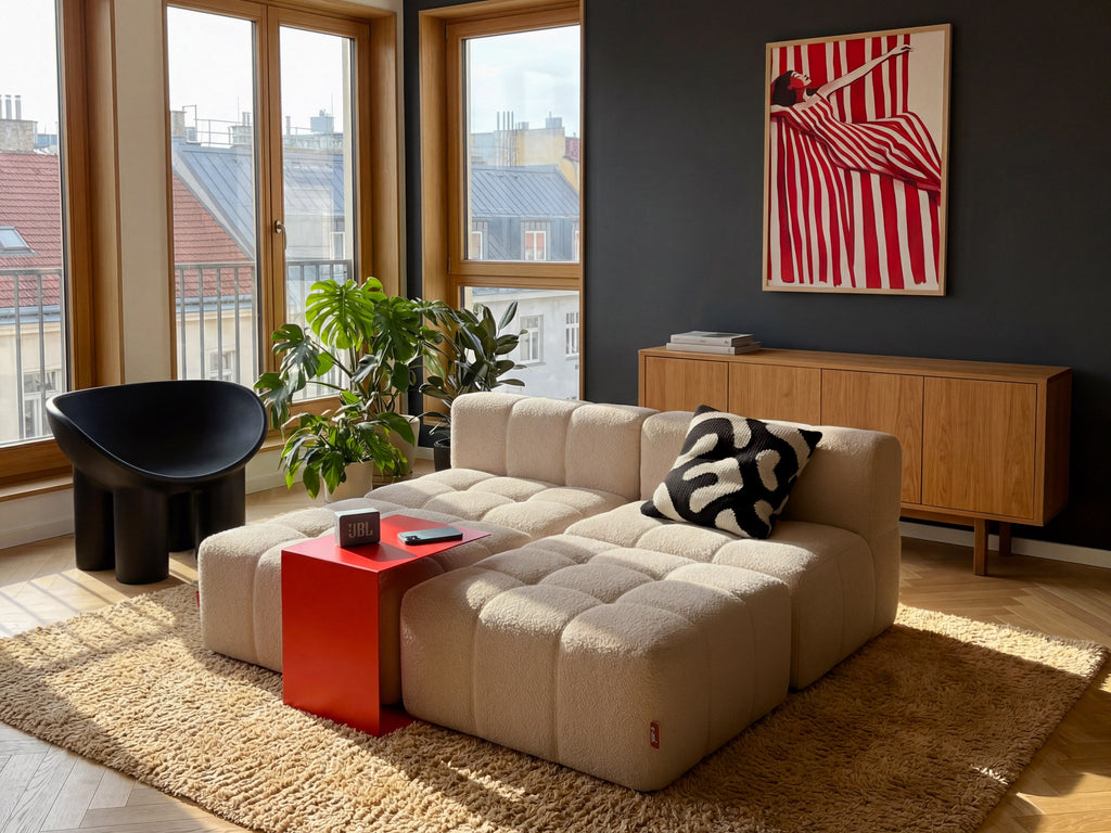 4 Teiliges Modulares Sofa – Beige