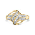 10K Yellow Gold Plated .925 Sterling Silver 1.0 Cttw Diamond Flower Cluster Open Halo Floral Ring (J-K Color, I2-I3 Clarity)