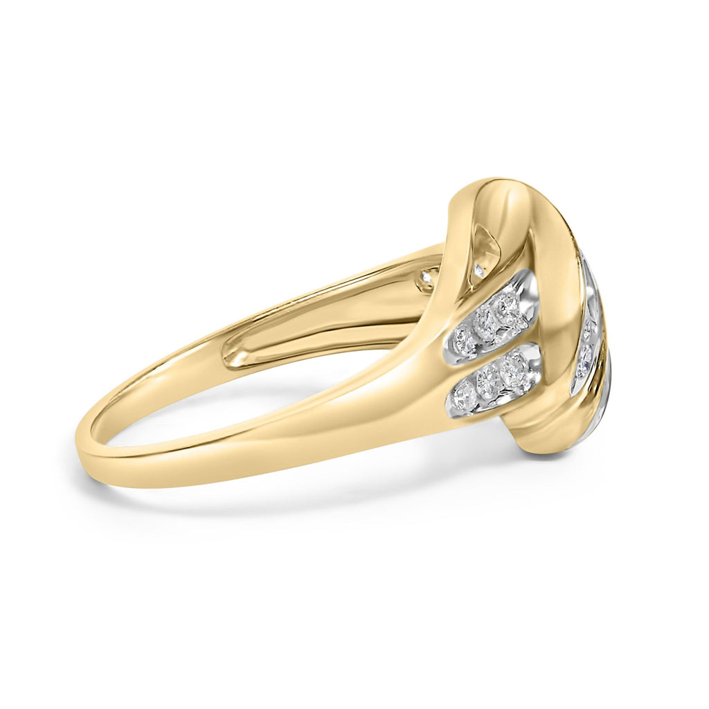 10K Yellow Gold Plated .925 Sterling Silver 1.0 Cttw Diamond Flower Cluster Open Halo Floral Ring (J-K Color, I2-I3 Clarity)