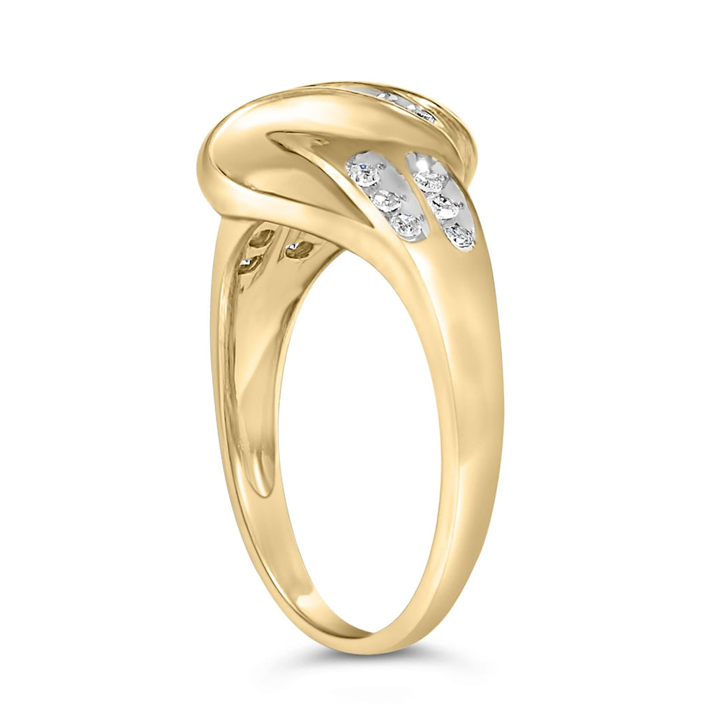 10K Yellow Gold Plated .925 Sterling Silver 1.0 Cttw Diamond Flower Cluster Open Halo Floral Ring (J-K Color, I2-I3 Clarity)