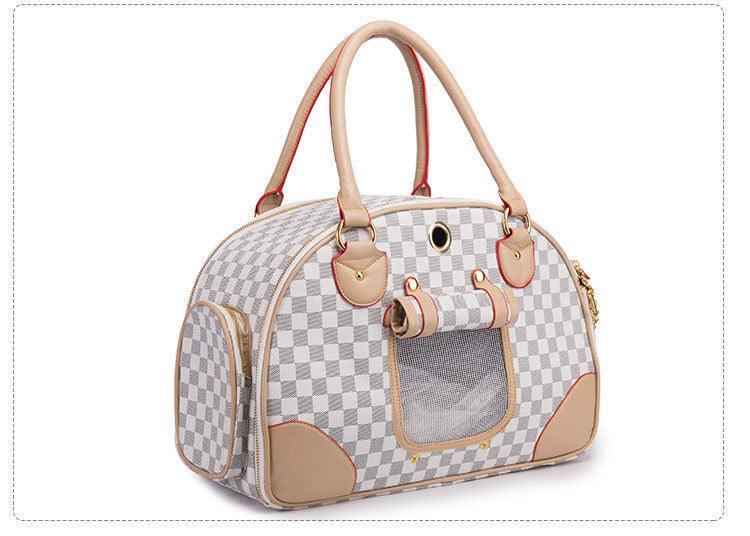 Luxury Leather Pet Travel Tote: Stylish And Practical Dog And Cat Carrier-2