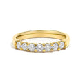 14K Gold 1/2 Cttw Diamond 7 Stone Band Ring
