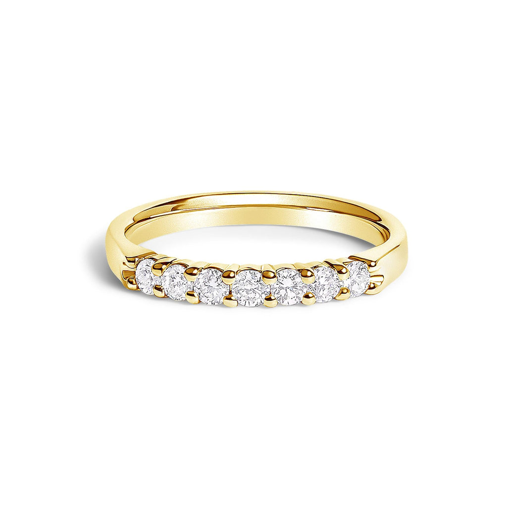 14K Gold 1/3 Cttw Diamond 7 Stone Band Ring