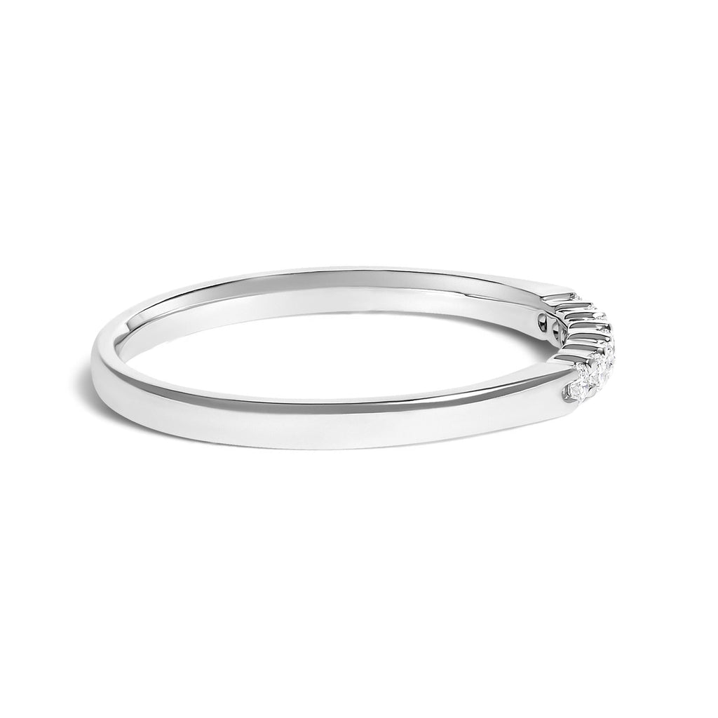 14K Gold 1/10 Cttw Diamond 7 Stone Band Ring