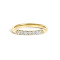 14K Gold 1/10 Cttw Diamond 7 Stone Band Ring