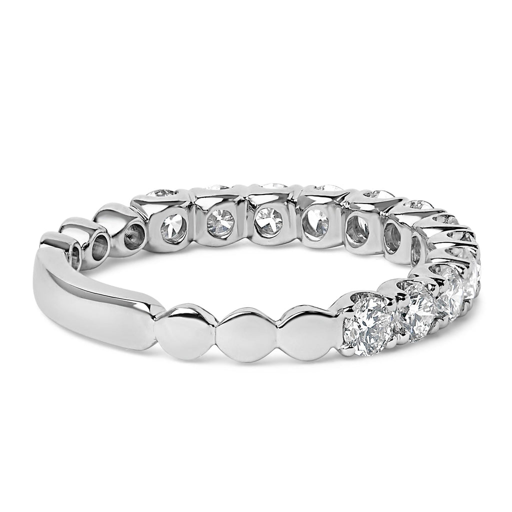 14K Gold 1.00 Cttw Round Diamond Prong Set Wedding Band