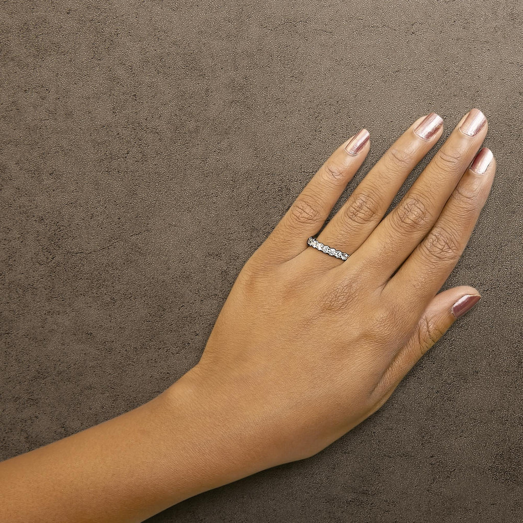 14K Gold 1.00 Cttw Round Diamond Prong Set Wedding Band