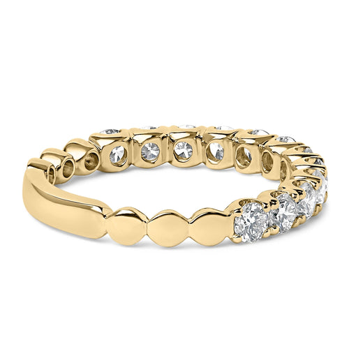 14K Gold 1.00 Cttw Round Diamond Prong Set Wedding Band