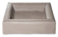 Bia bed faux leather cover dog bed taupe-0