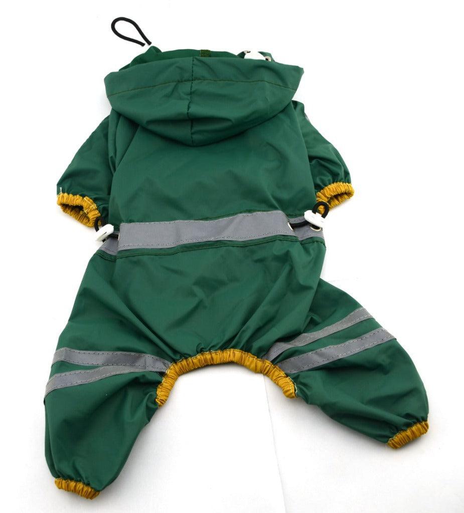 Waterproof Reflective Hoodie Dog Cat Raincoat - Keep Your Pet Dry And Stylish!