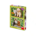 Dinotoys dino children's puzzle with dog and cat - 2 x 48 pieces-0