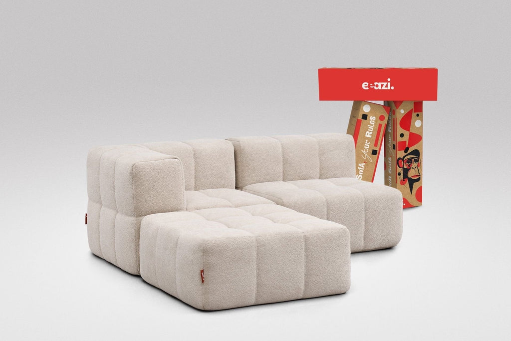 3 Teiliges Modulares Sofa – Beige