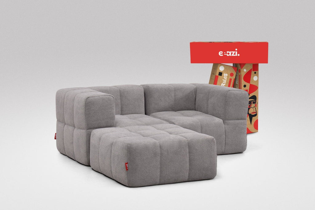 3 Teiliges Modulares Sofa – Grau-0
