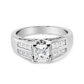 14K White Gold 1 1/4 Cttw Princess Cut Diamond Channel Set Engagement Ring (H-I Color, SI1-SI2 Clarity)