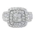 14KT White Gold Round and Princess Diamond Ring (2 1/4 cttw, H-I Color, SI1-SI2 Clarity)