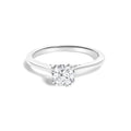 14K White Gold 7/8 Cttw Lab Grown Diamond Solitaire Cathedral Style Engagement Ring (F-G Color, VS1-VS2 Clarity)