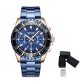 MEGIR Original Luxury Men Business Quartz Watch Stainless Steel Bracelet Chronograph Male Military Wristwatch Clock Relogio Masculino 2064