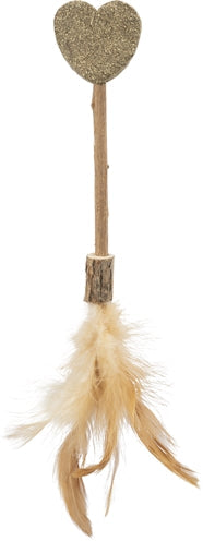 Trixie Matatabi Lolly Heart Catnip Cat Toy with Feathers