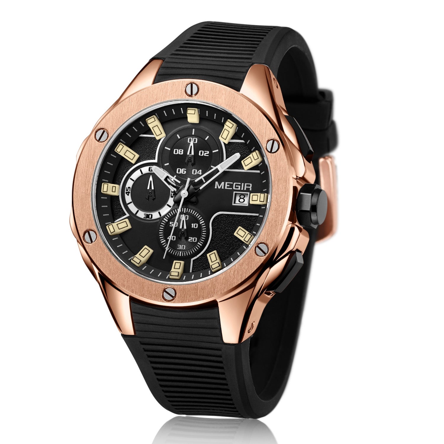 MEGIR Men Sport Military Watch Luxury Luminous Waterproof Chronograph Quartz Wristwatch Date Clock Relogio Masculino 2053