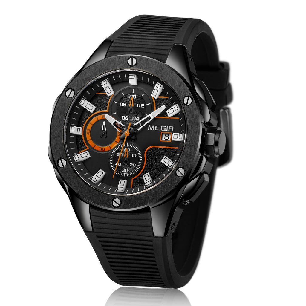 MEGIR Men Sport Military Watch Luxury Luminous Waterproof Chronograph Quartz Wristwatch Date Clock Relogio Masculino 2053