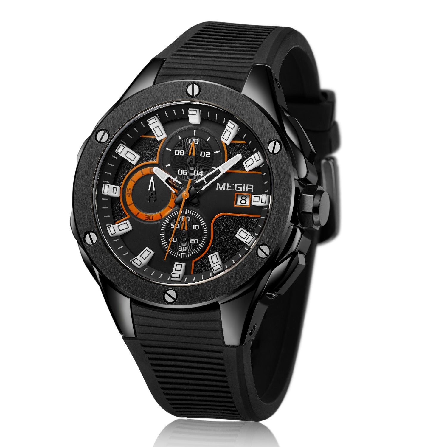 MEGIR Men Sport Military Watch Luxury Luminous Waterproof Chronograph Quartz Wristwatch Date Clock Relogio Masculino 2053