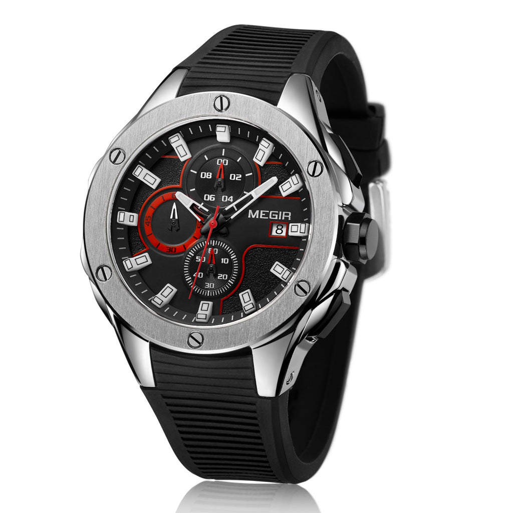 MEGIR Men Sport Military Watch Luxury Luminous Waterproof Chronograph Quartz Wristwatch Date Clock Relogio Masculino 2053