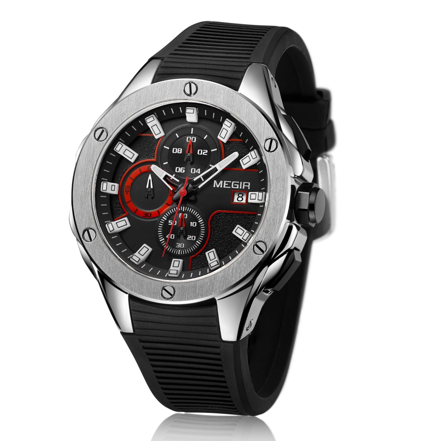 MEGIR Men Sport Military Watch Luxury Luminous Waterproof Chronograph Quartz Wristwatch Date Clock Relogio Masculino 2053