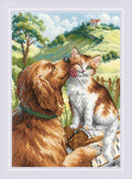 Like Cat and Dog R2275 Counted Cross Stitch Kit-0
