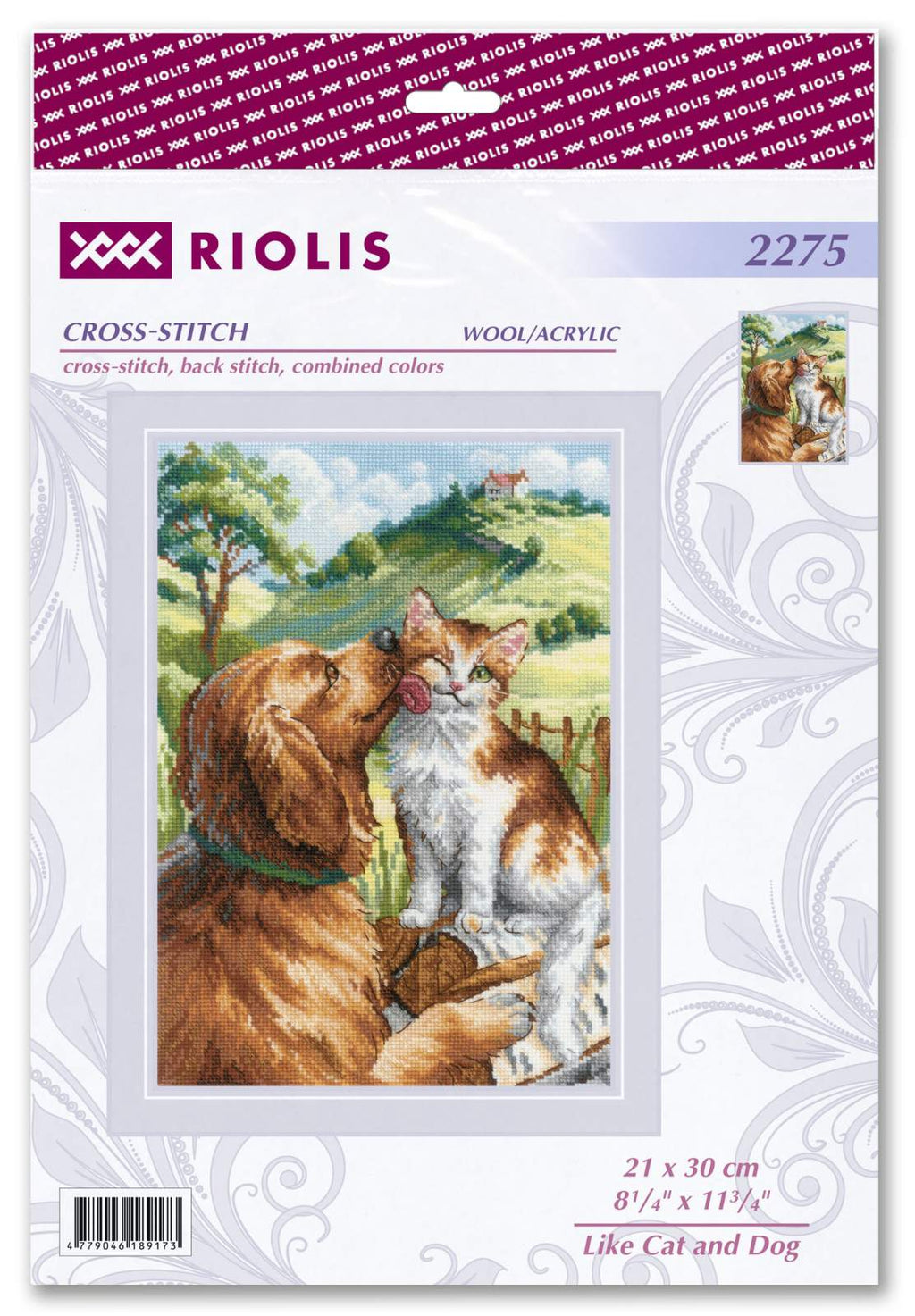 Like Cat and Dog R2275 Counted Cross Stitch Kit-1