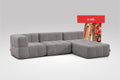 4 Teiliges Modulares Sofa – Grau-0