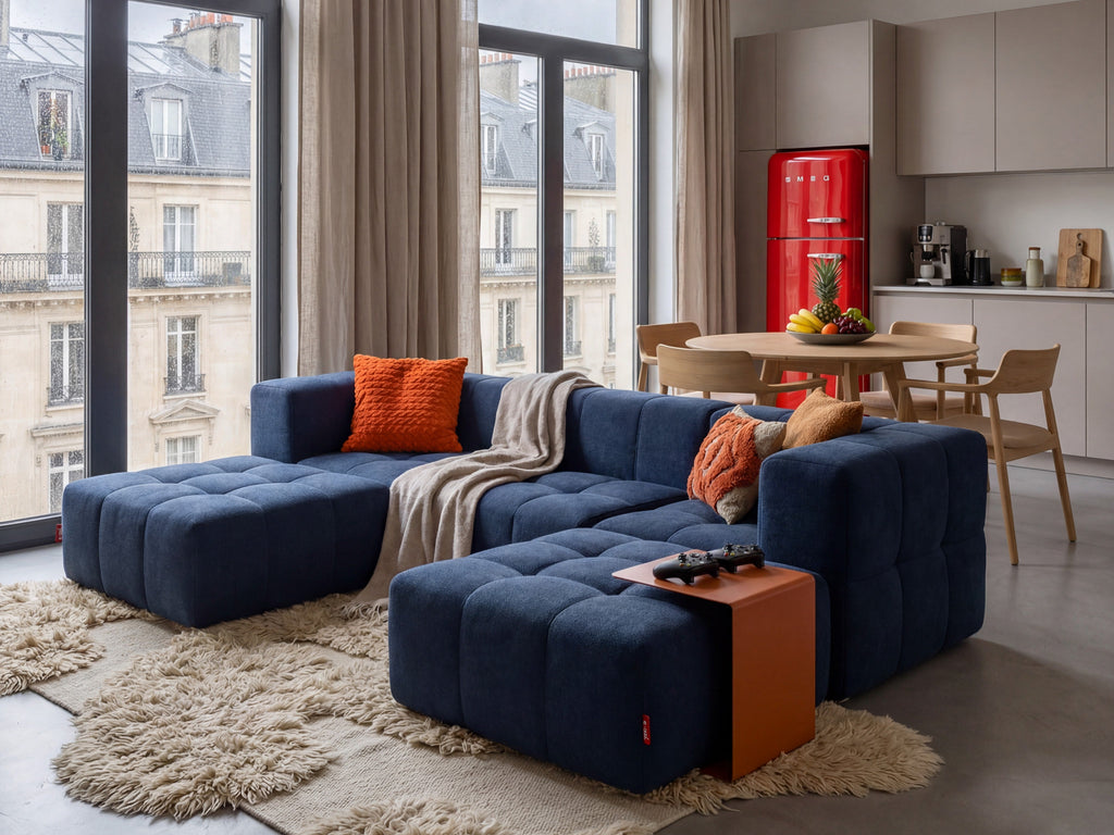 3 Teiliges Modulares Sofa – Blau