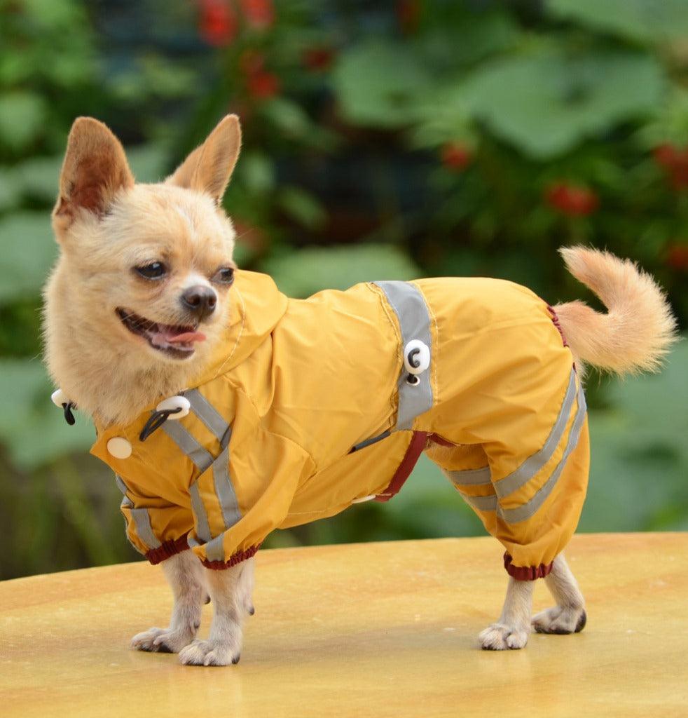 Waterproof Reflective Hoodie Dog Cat Raincoat - Keep Your Pet Dry And Stylish!