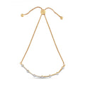14K Gold Plated Sterling Silver 1/3 Cttw Diamond Slider Link Bolo Bracelet